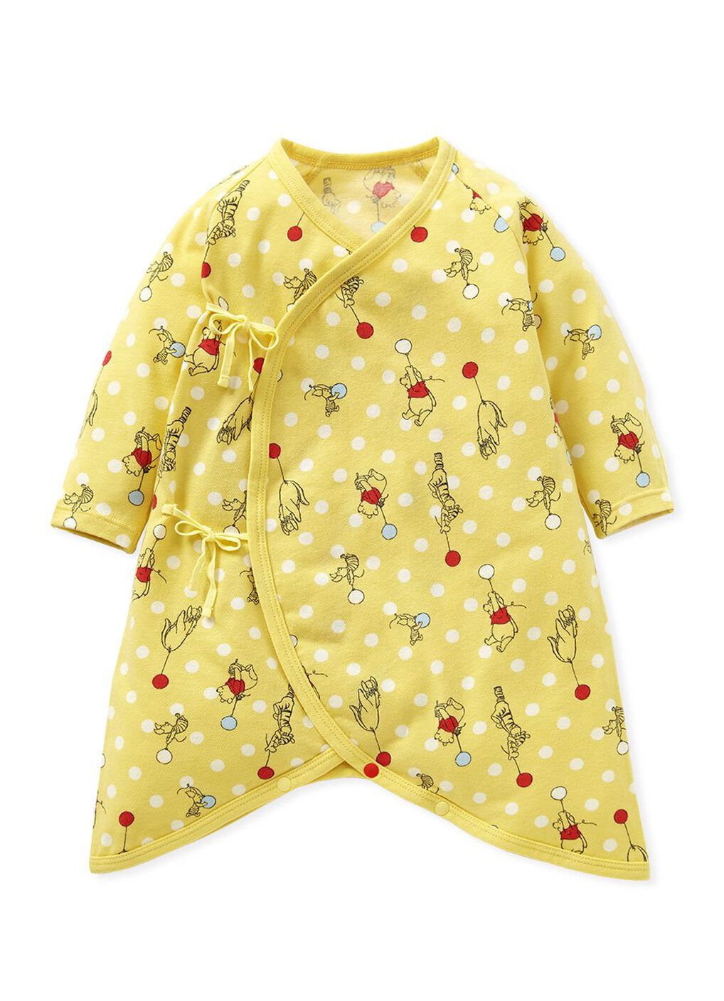 Disney Winnie The Pooh Newborn Cotton L/S Romper 2 Pcs Pack, Yellow, hi-res image number 1