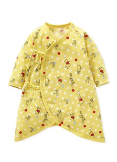 Disney Winnie The Pooh Newborn Cotton L/S Romper 2 Pcs Pack, Yellow, hi-res