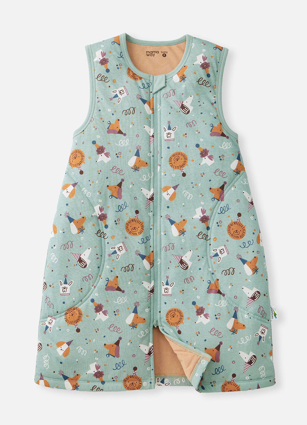 Lightweight Optimum Temp. Sleep Suit-Doggie Party, , hi-res image number 0