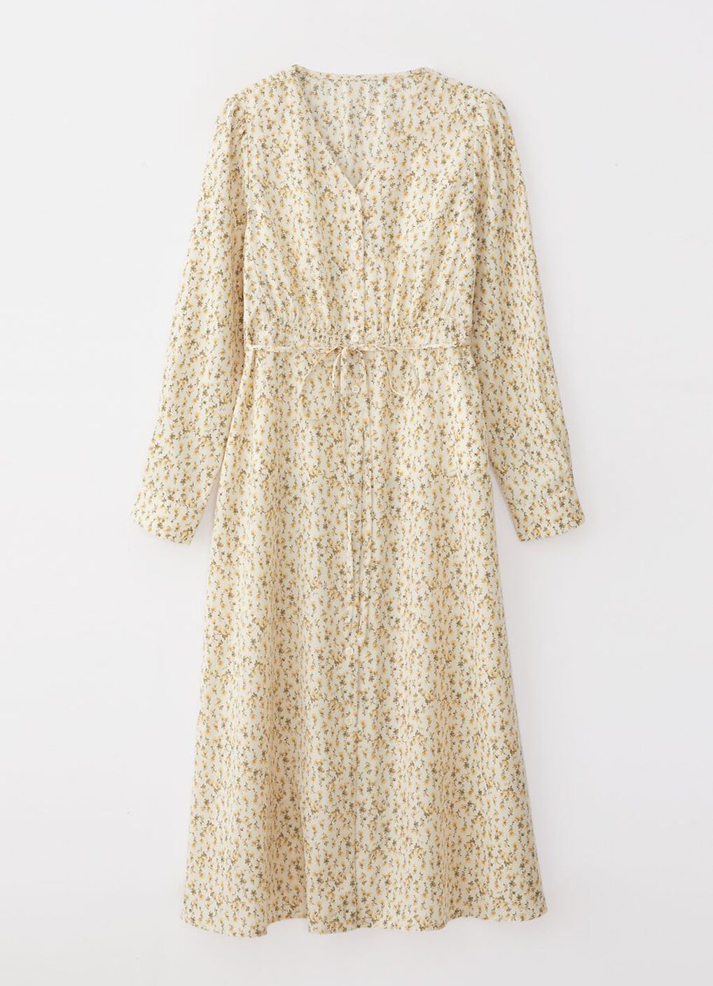 Floral Print V-Neck Maternity & Nursing Dress, Cream, hi-res image number 5