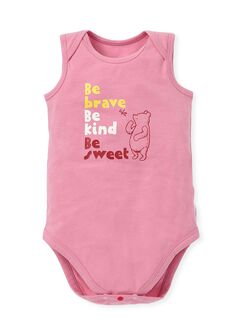 Baby Disney Cotton Sleeveless Bodysuit, Fuschia, hi-res