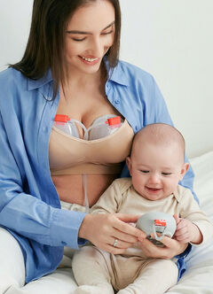 iLatch&trade; R1 Hands-Free Double Electric Breast Pump with Nasal Aspirator, , hi-res