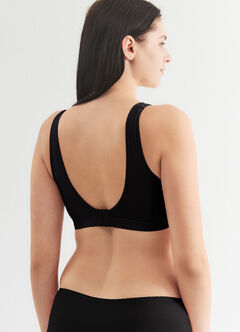 Ultra Breezy Crossover Nursing Sleep Bra, Black, hi-res
