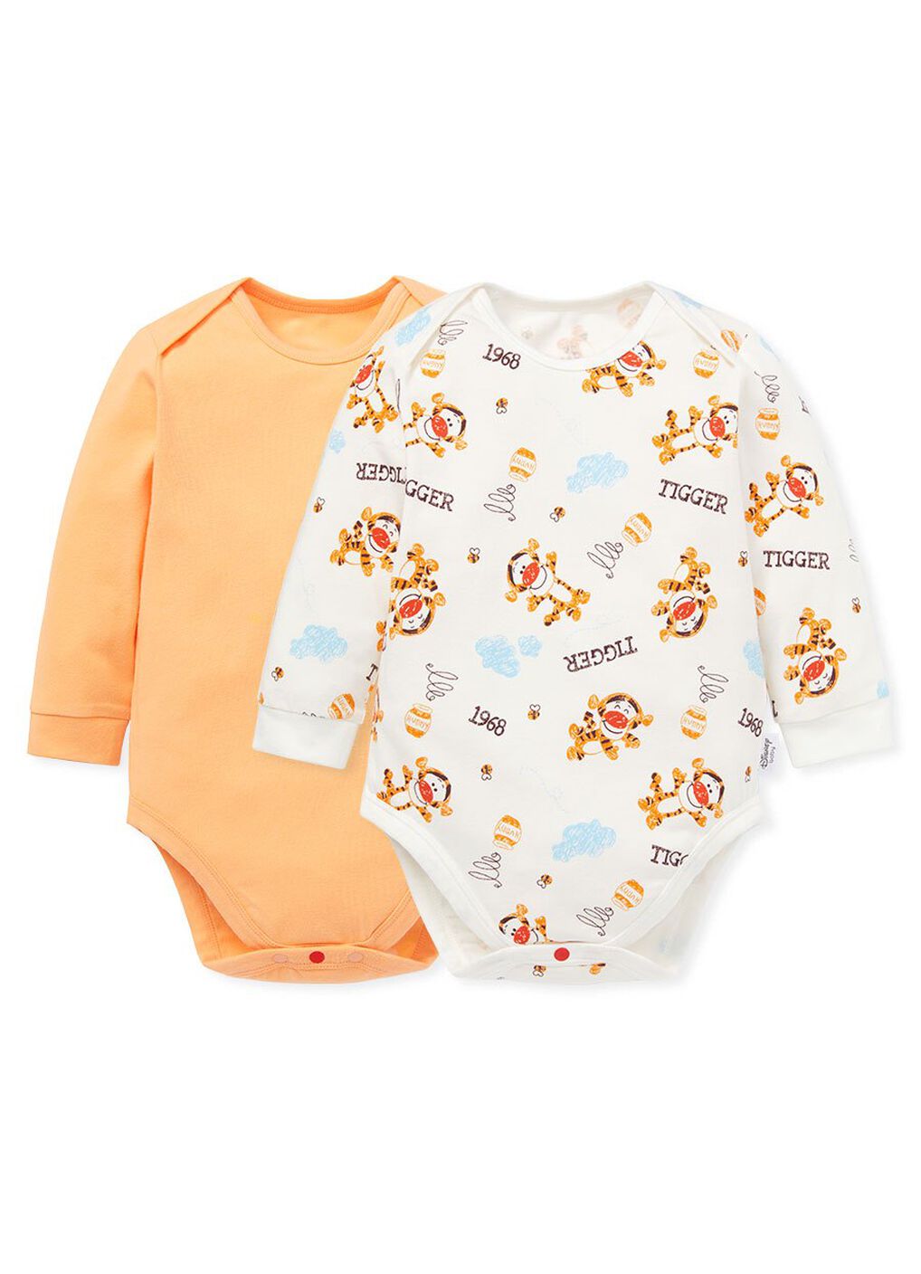Disney Tigger Baby Cotton L/S Bodysuit 2 Pcs Pack, , hi-res image number 0