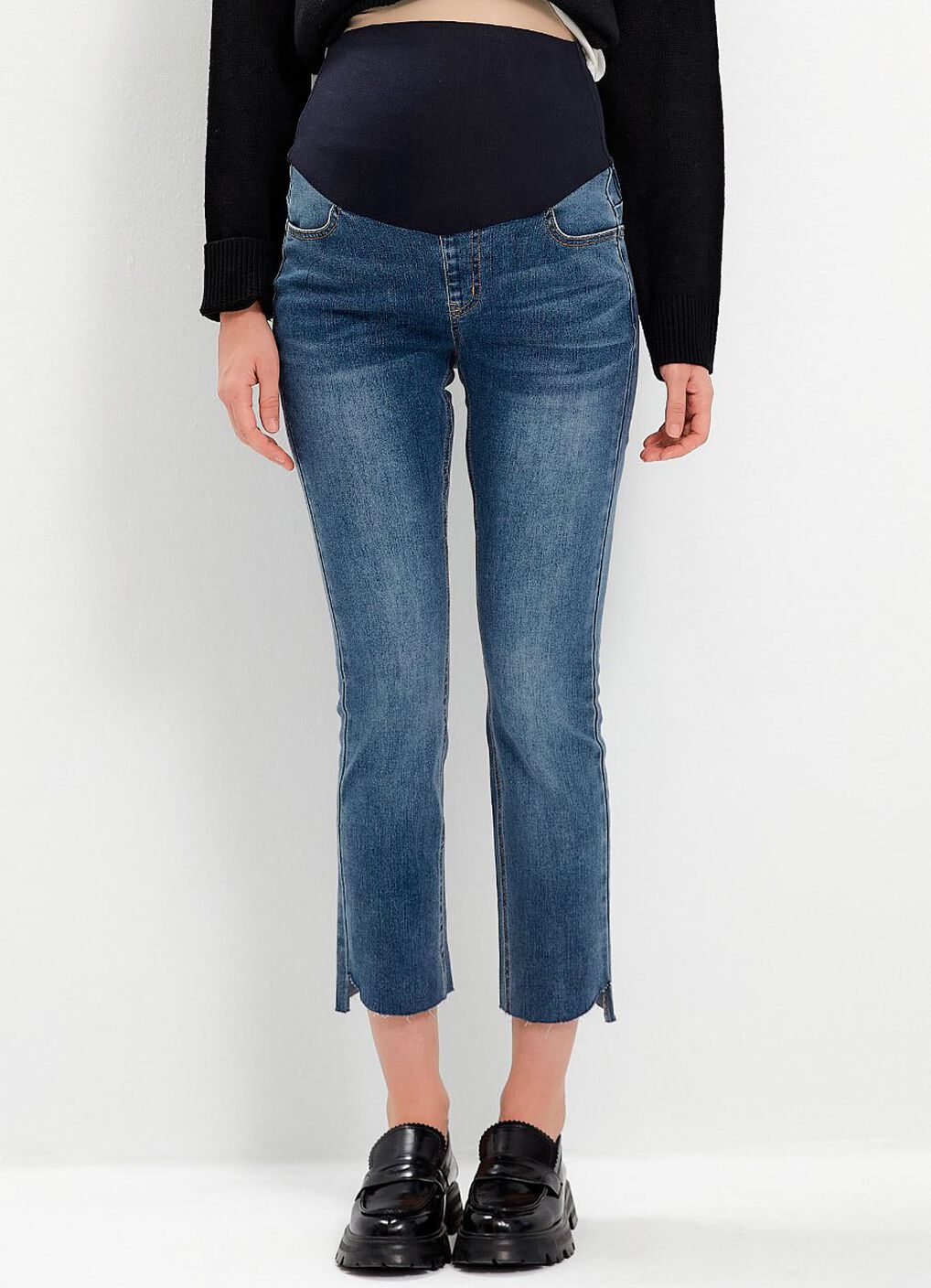 Insider Crop Step Fray Maternity Slim Jeans, , hi-res image number 1
