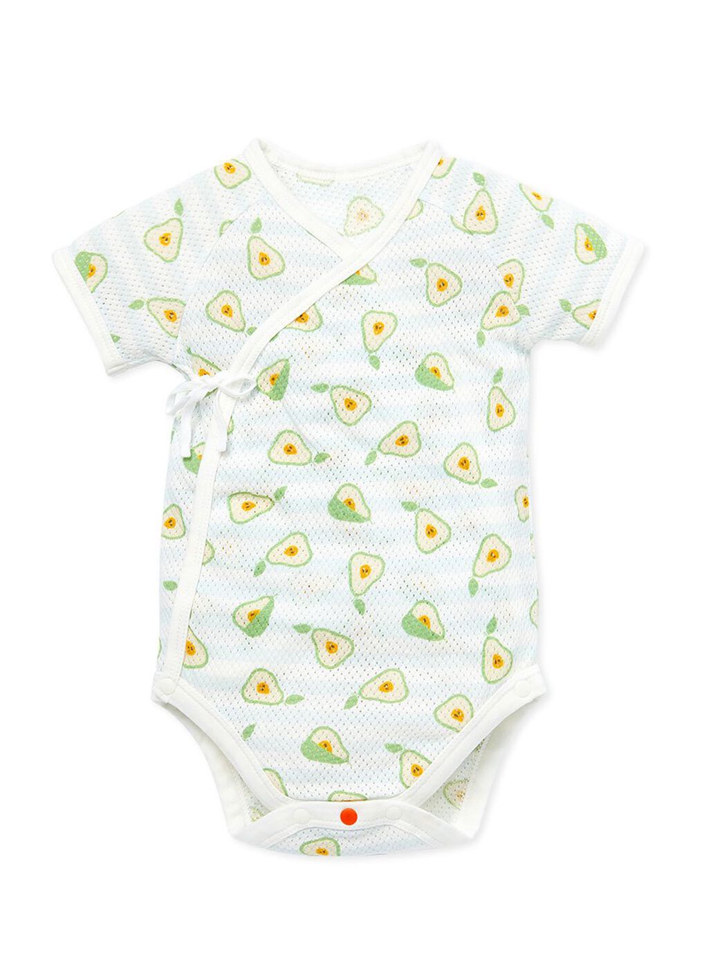 Newborn Cotton Mesh Short Sleeve Bodysuit 2 Pack, Lime, hi-res image number 2