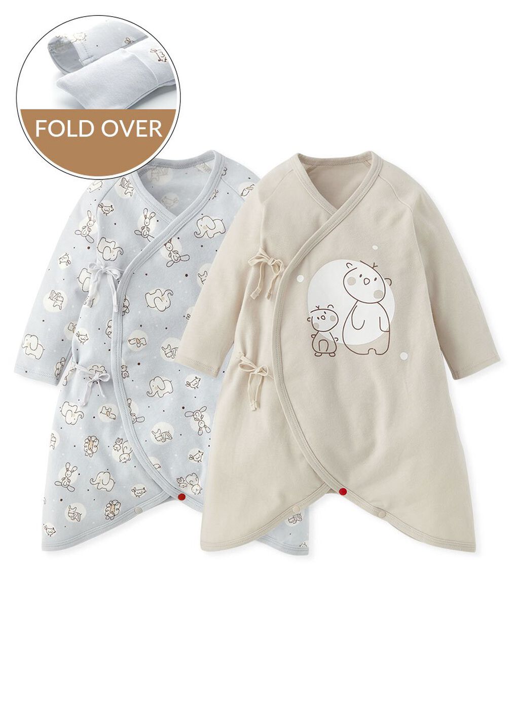 Little Animals Newborn Cotton L/S Romper 2 Pcs Pack, , hi-res image number 0