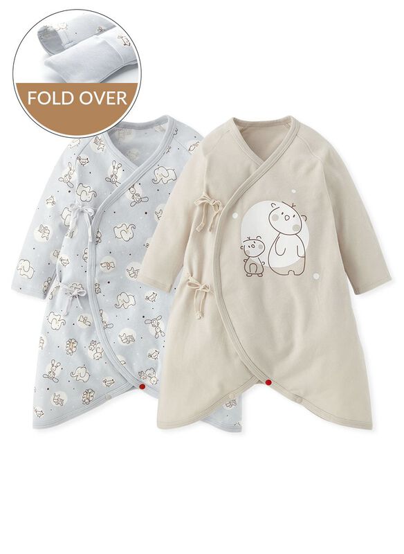 Little Animals Newborn Cotton L/S Romper 2 Pcs Pack