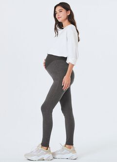 Maternity Yoga Warm Leggings, Charcoal, hi-res