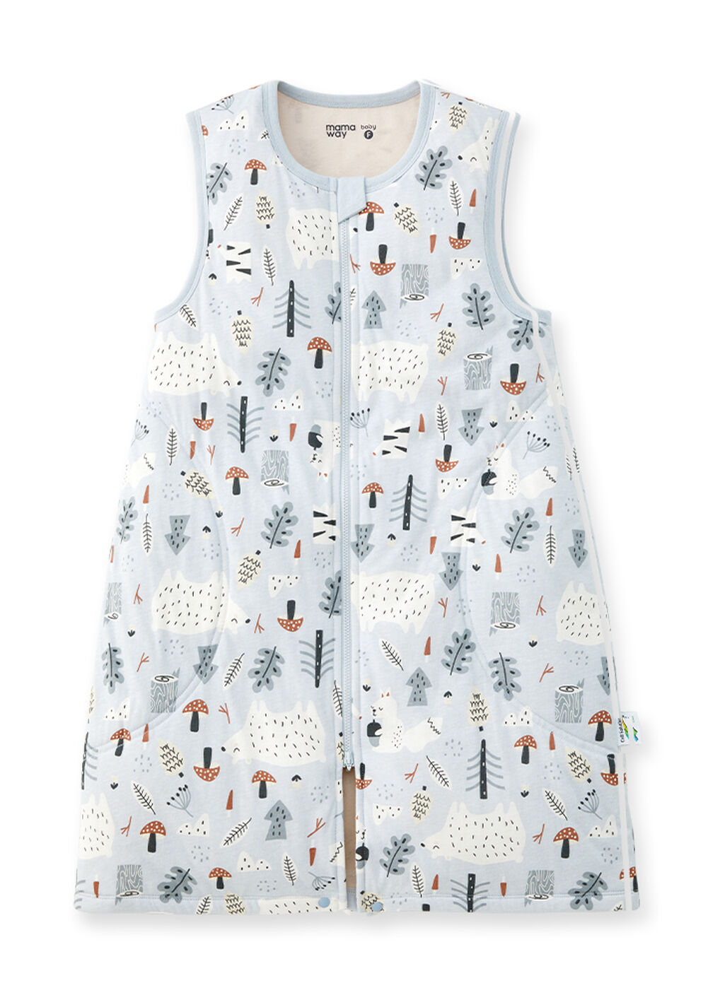 Lightweight Optimum Temp. Sleep Suit-Forest Family, Blue, hi-res image number 0