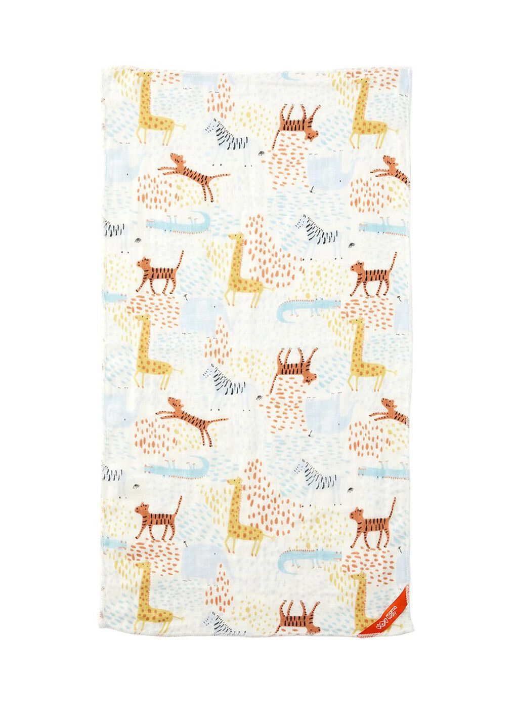 3 Layers Gauze Cotton Bath Towel, Coral, hi-res image number 1