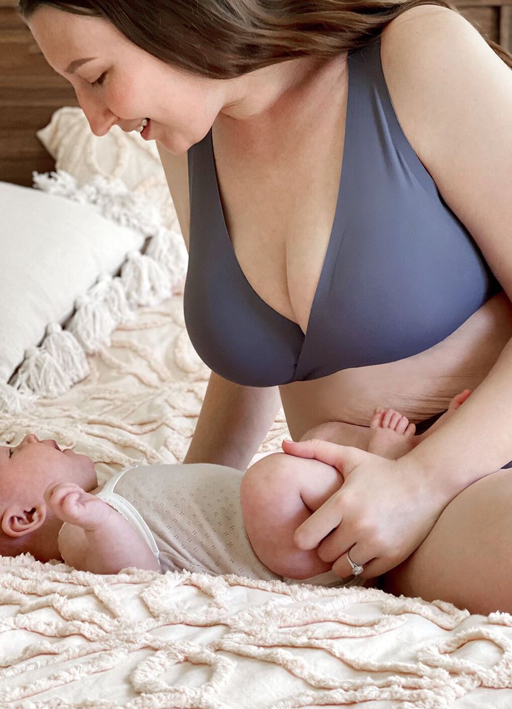 Ultra Silky Crossover Sleeping & Nursing Bra, Purple, hi-res image number 4