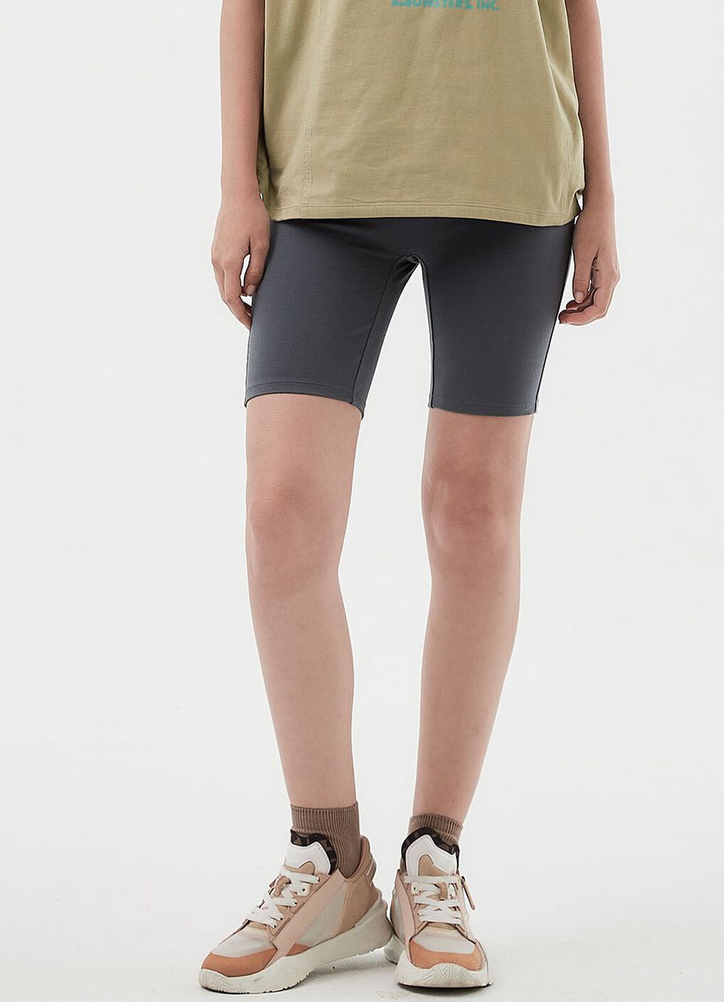 Ultra-Stretch Maternity Biker Shorts, Sage, hi-res image number 0