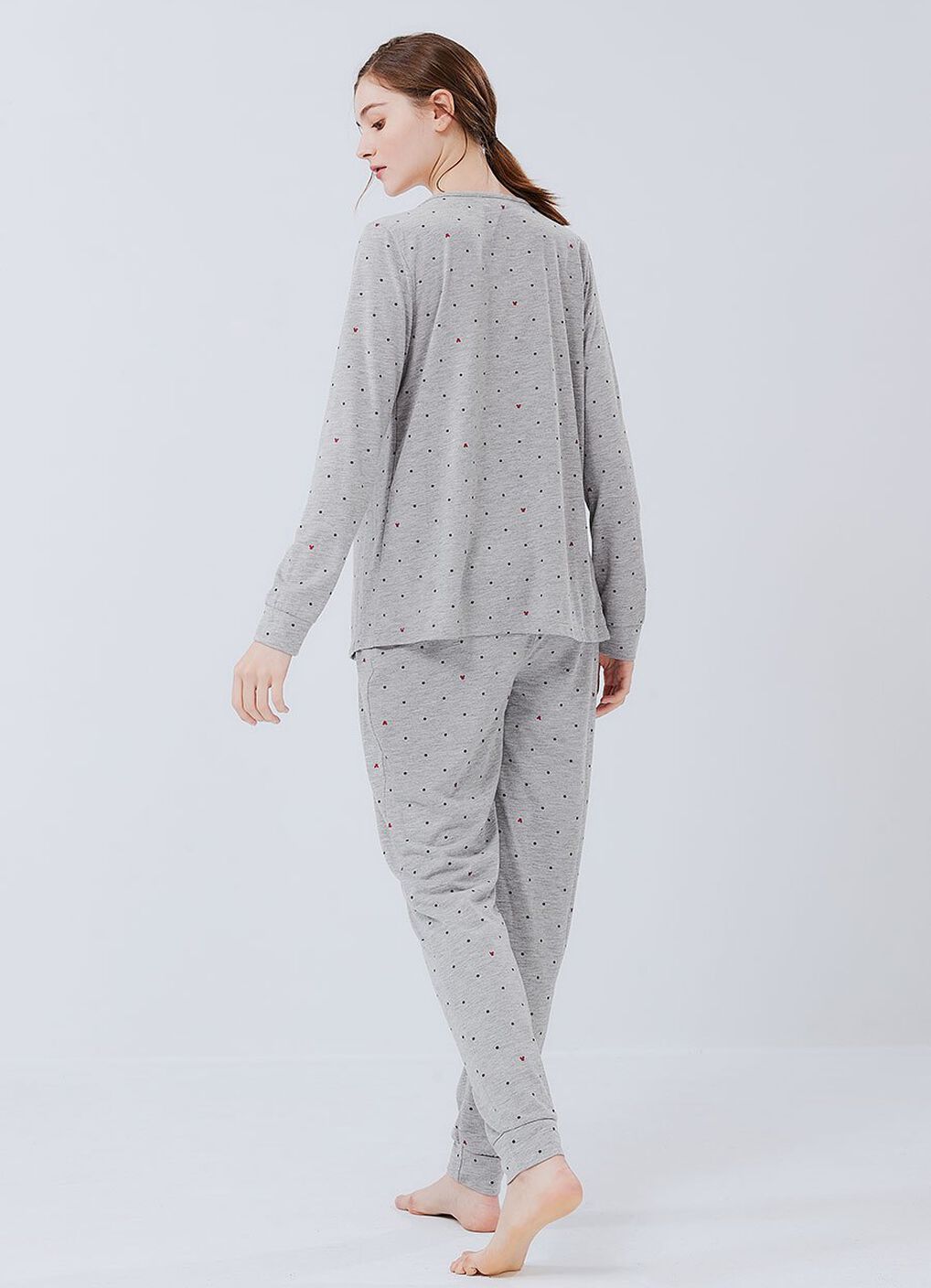 Mickey Dotty Maternity & Nursing Pyjama Set, Silver, hi-res image number 3