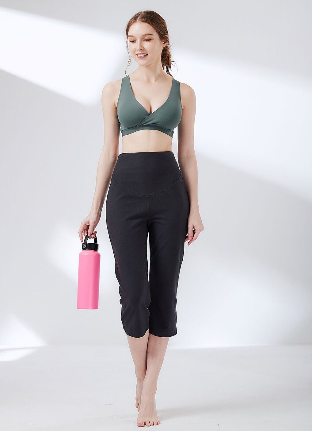 Ultra Silky Crossover Sleeping & Nursing Bra, Green, hi-res image number 3