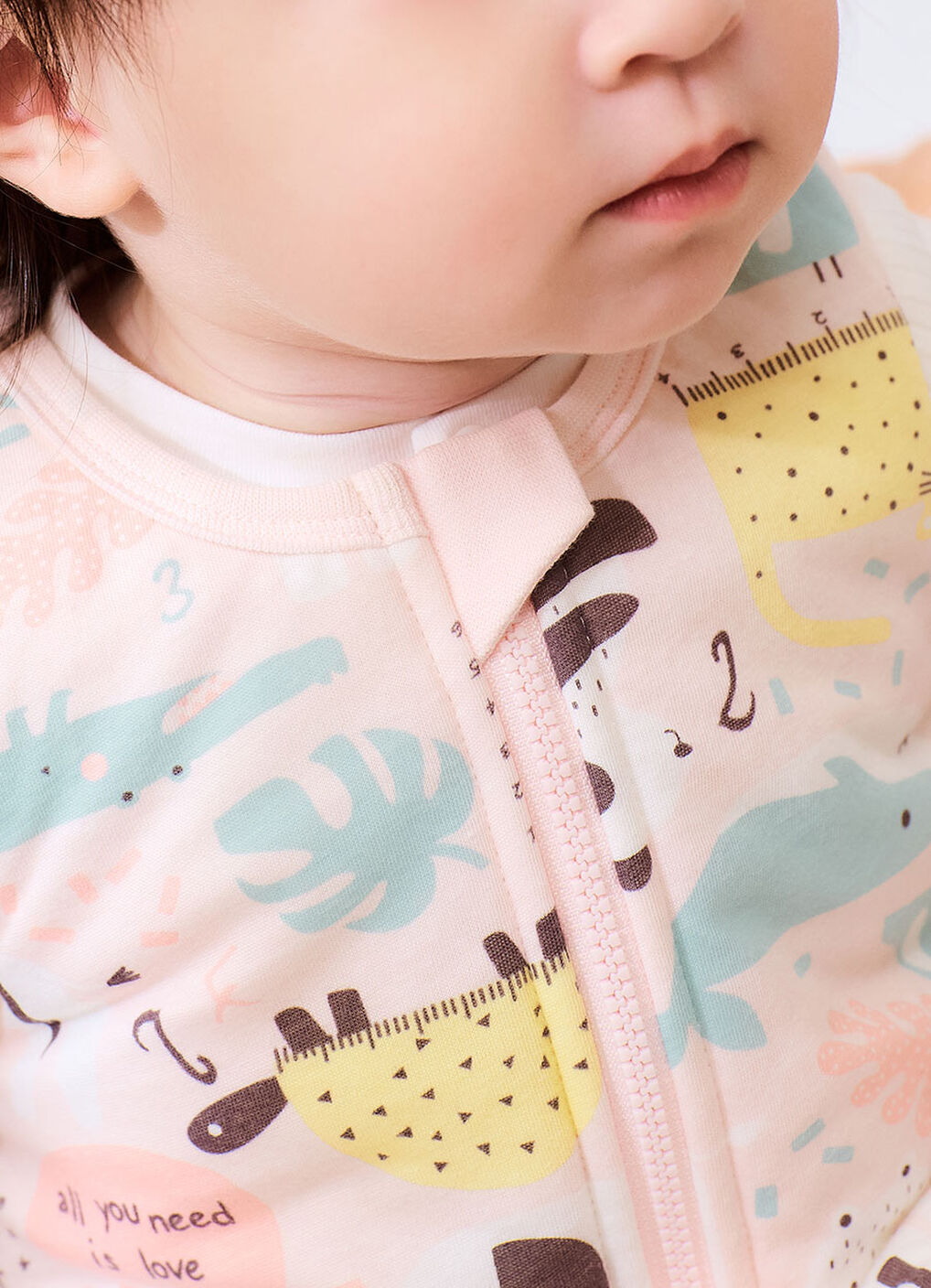 All Seasons Optimum Temp. Sleep Suit-Party Animals, Pink, hi-res image number 2