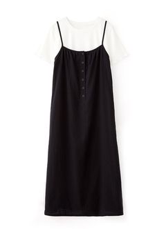 Buttoned Short Sleeve Maternity & Nursing Dress, Black, hi-res