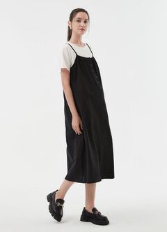 Buttoned Short Sleeve Maternity & Nursing Dress, Black, hi-res