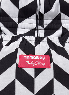 Black & White Herringbone Baby Ring Sling, Black, hi-res