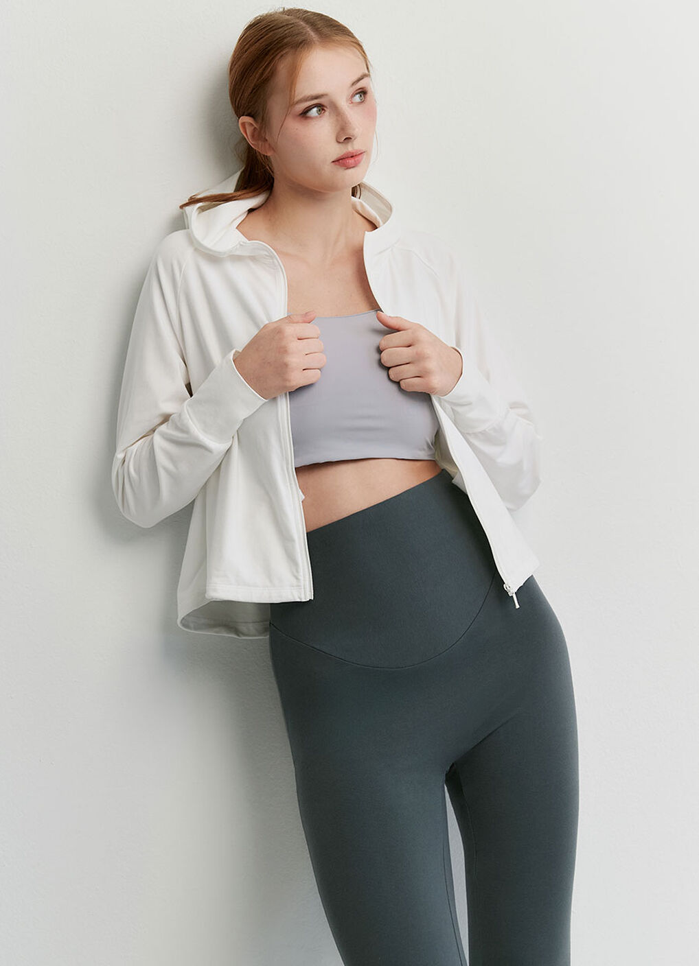 Ultra-Stretch Maternity Leggings, Sage, hi-res image number 1