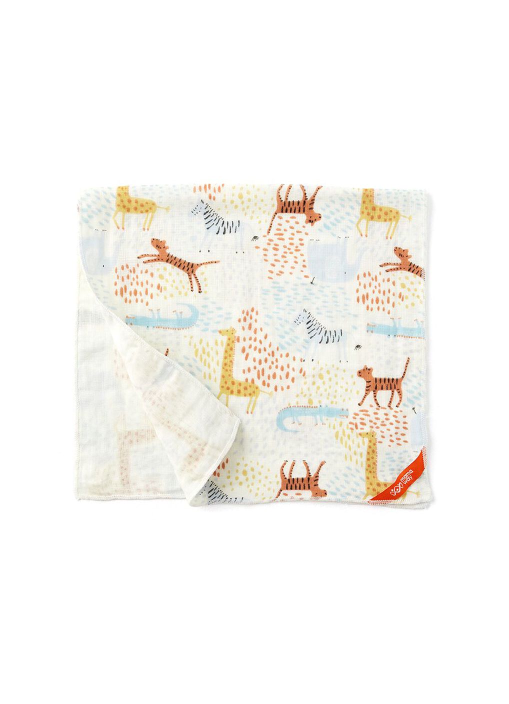 3 Layers Gauze Cotton Bath Towel, Coral, hi-res image number 0