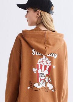 Disney Chip & Dale Popcorn Long Sleeves Maternity & Nursing Top, Brown, hi-res