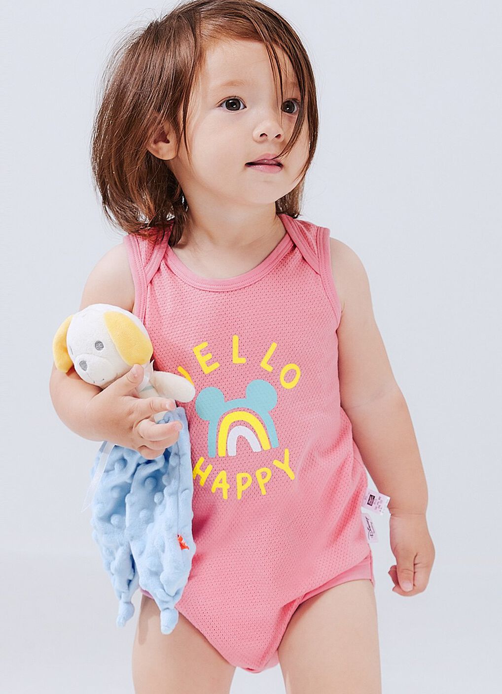 Baby Cotton Mesh Sleeveless Bodysuit 2 Pack, Fuschia, hi-res image number 2