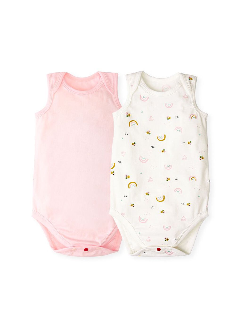 Baby Cotton Sleeveless Bodysuit 2 Pack, , hi-res image number 0