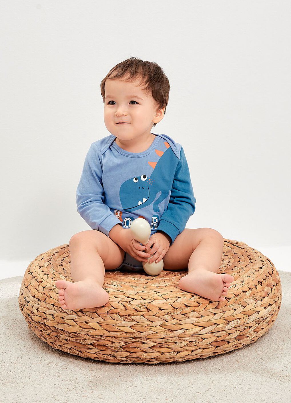 Dinosaur Soar Baby Cotton L/S Bodysuit, , hi-res image number 2
