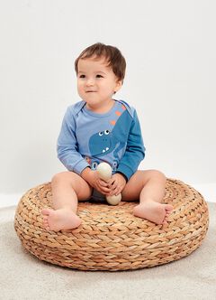 Dinosaur Soar Baby Cotton L/S Bodysuit, , hi-res