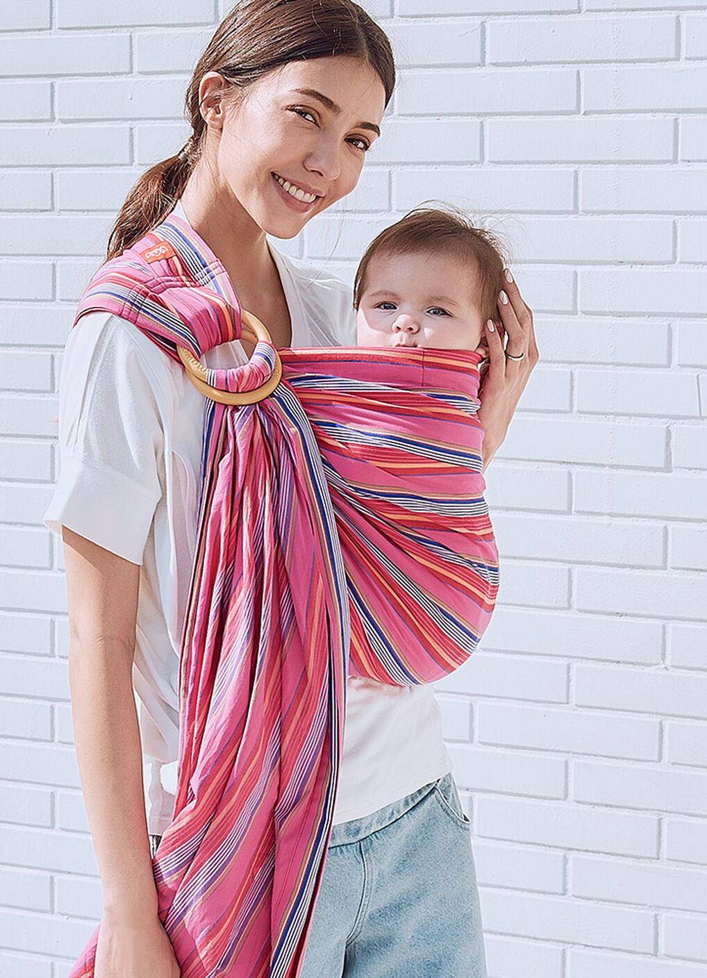 Chibi Maruko Chan Baby Ring Sling, Red, hi-res image number 1