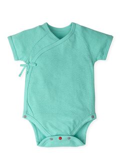 Baby Cotton Mesh Short Sleeve Bodysuit 2 Pack, Sage Green, hi-res