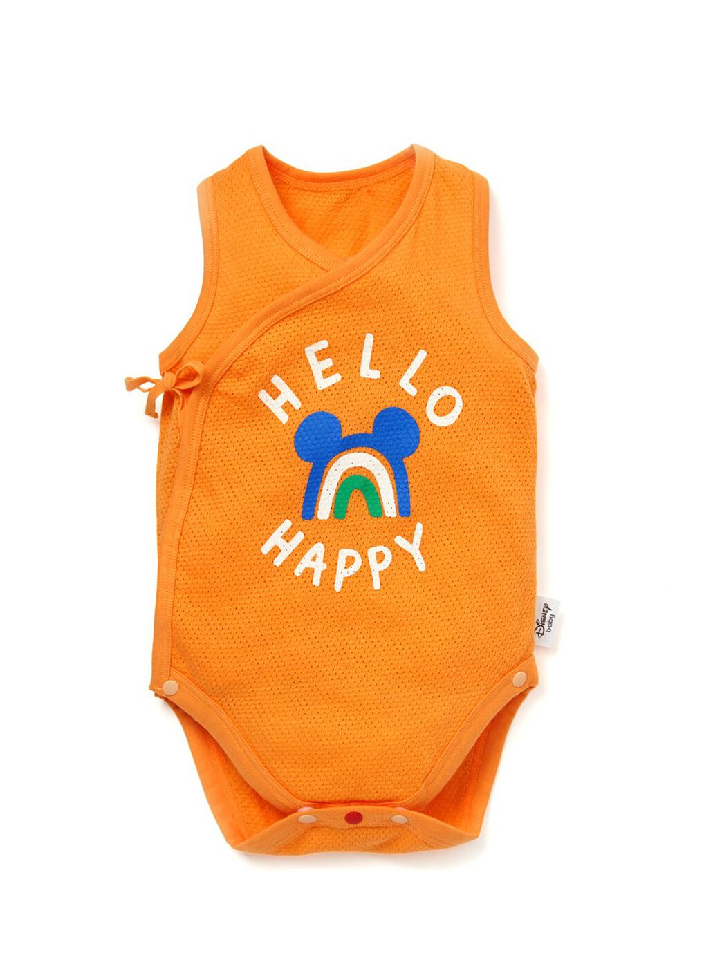 Newborn Cotton Mesh Sleeveless Bodysuit 2 Pack, Orange, hi-res image number 2