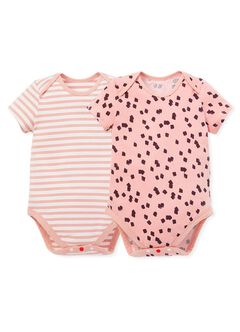 Grass Jelly Baby Cotton S/S Bodysuit 2 Pcs Pack, , hi-res