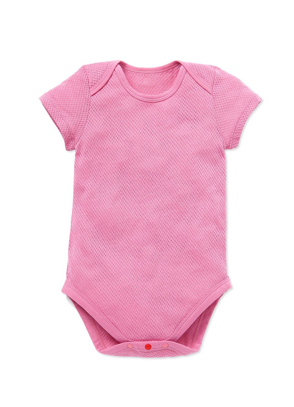 Baby Cotton Mesh Short Sleeve Bodysuit 2 Pack, Rose, hi-res image number 1