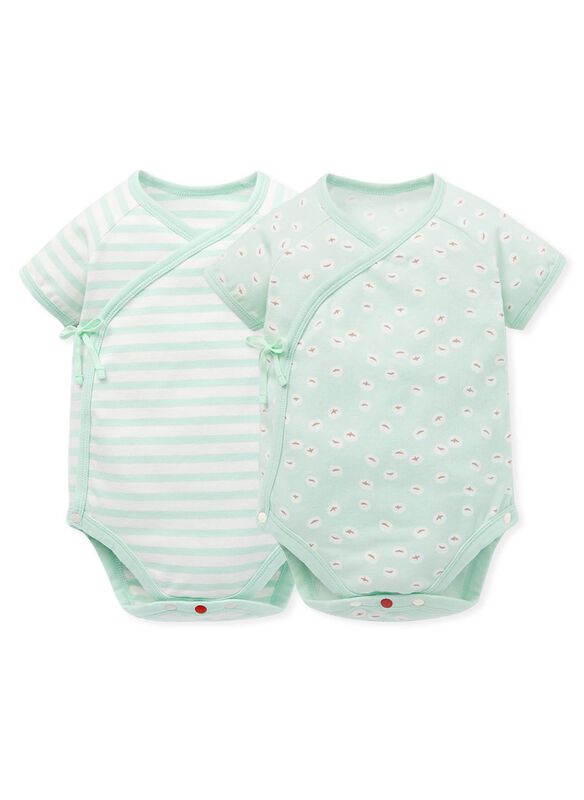 Pearl Barley Newborn Cotton S/S Bodysuit 2 Pcs Pack
