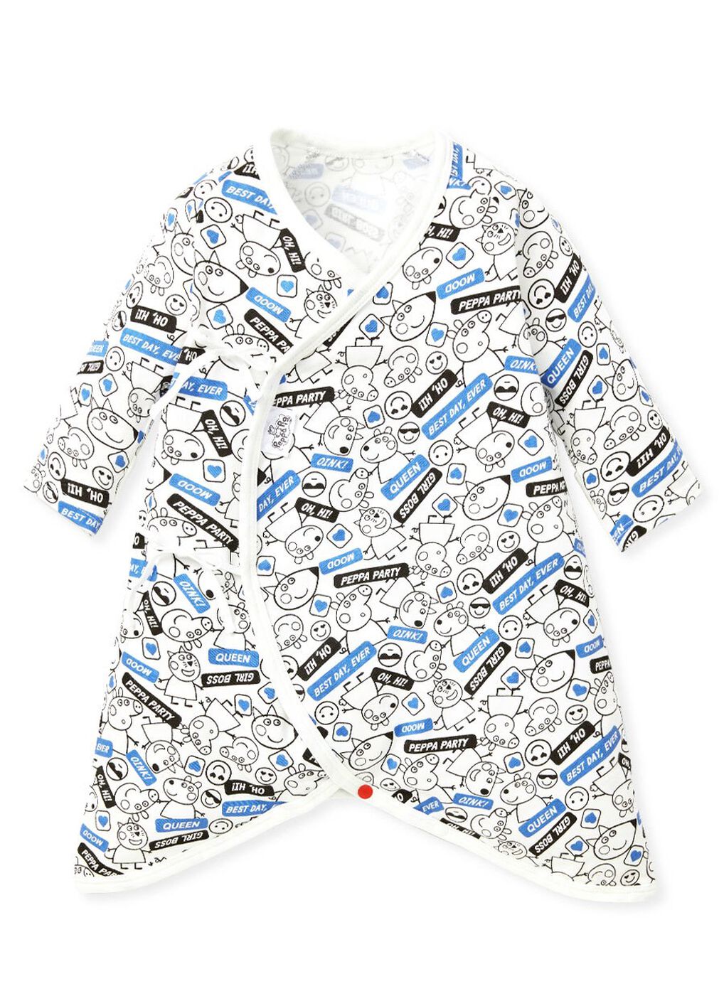 Label Peppa Pig Newborn Cotton L/S Romper 2 Pcs Pack, Blue, hi-res image number 1