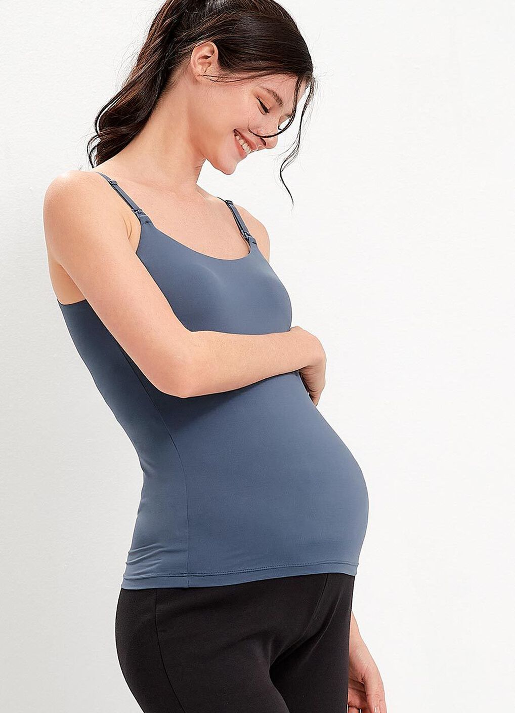 The Signature Maternity Nursing Cami, Periwinkle, hi-res image number 4