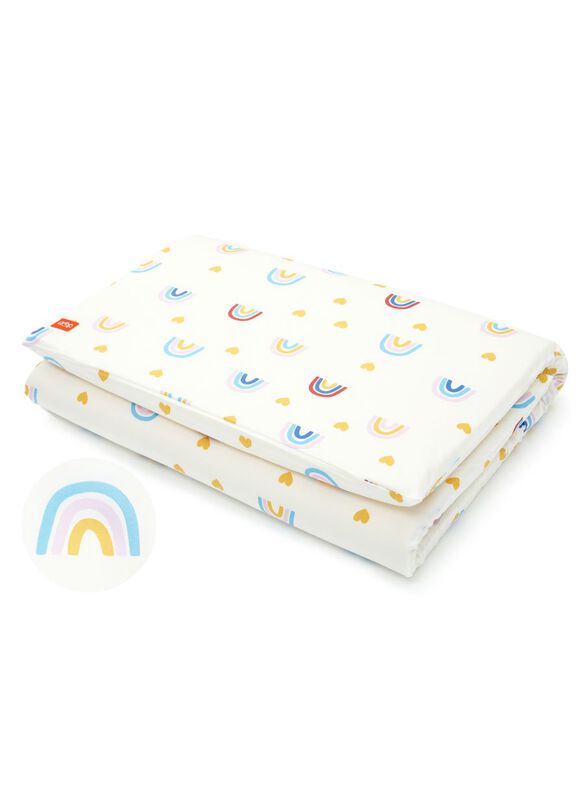 Cotton Printed Cot Sheets -Rainbow(140*70cm)