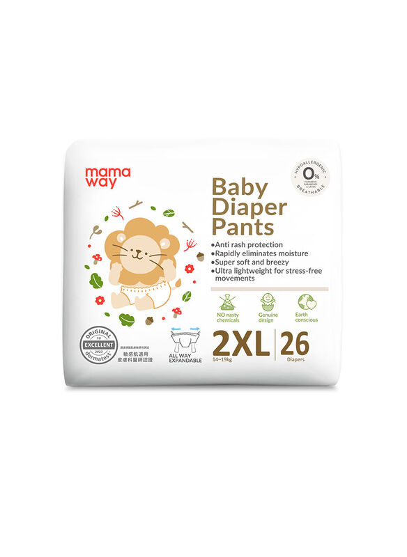 Mamaway Baby Diaper Pants (2XL , 26 pcs)