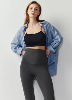 Ultra-Stretch Maternity Leggings, Charcoal, hi-res