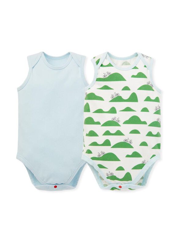 Bicycle Baby Cotton S/L Bodysuit 2 Pcs Pack