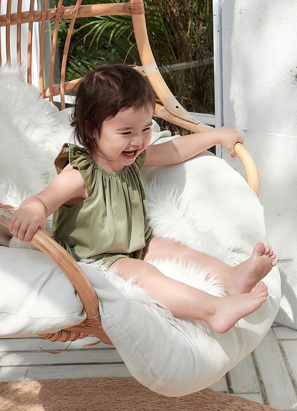 Ruffled Baby Sleeveless Romper, , hi-res image number 1