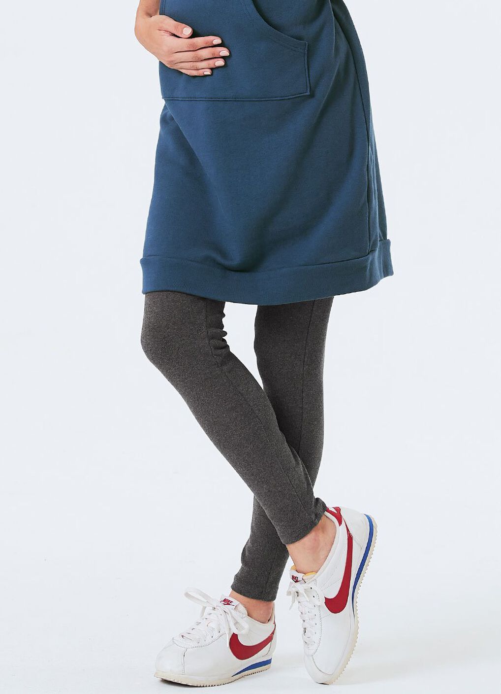 Maternity Yoga Warm Leggings, Charcoal, hi-res image number 0