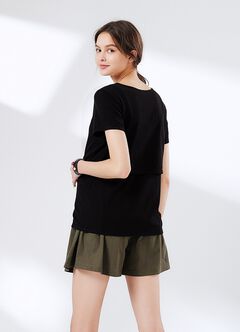 Disney Vintage Mickey Maternity & Nursing Top, Black, hi-res