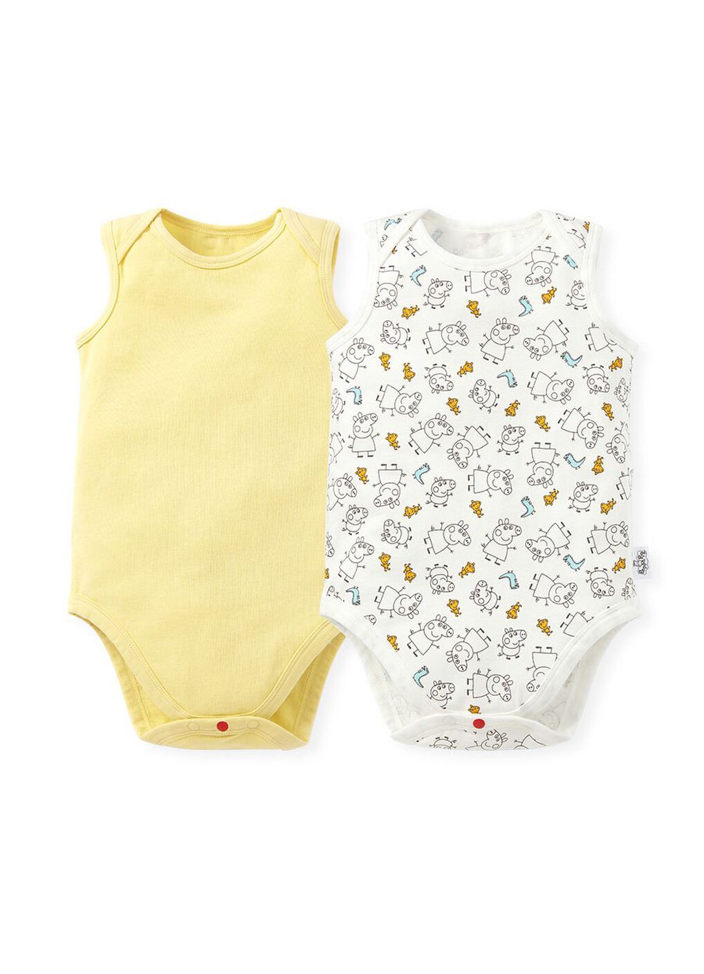 Line Arts Peppa Pig Baby Cotton S/L Bodysuit 2 Pcs Pack, , hi-res image number 0