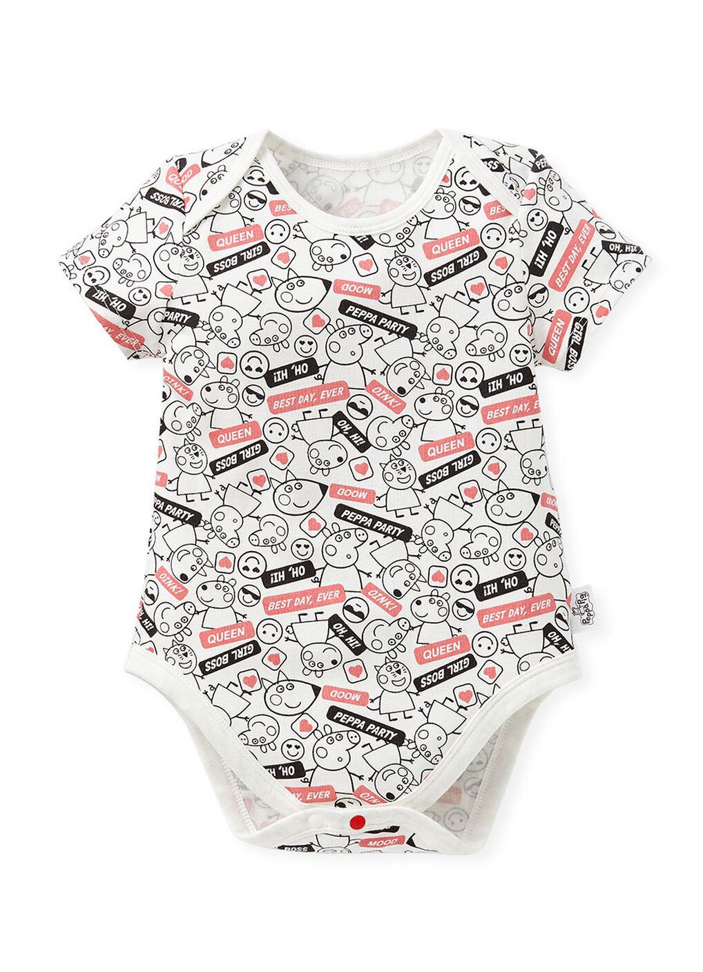 Label Peppa Pig Baby Cotton S/S Bodysuit 2 Pcs Pack, Rose, hi-res image number 1