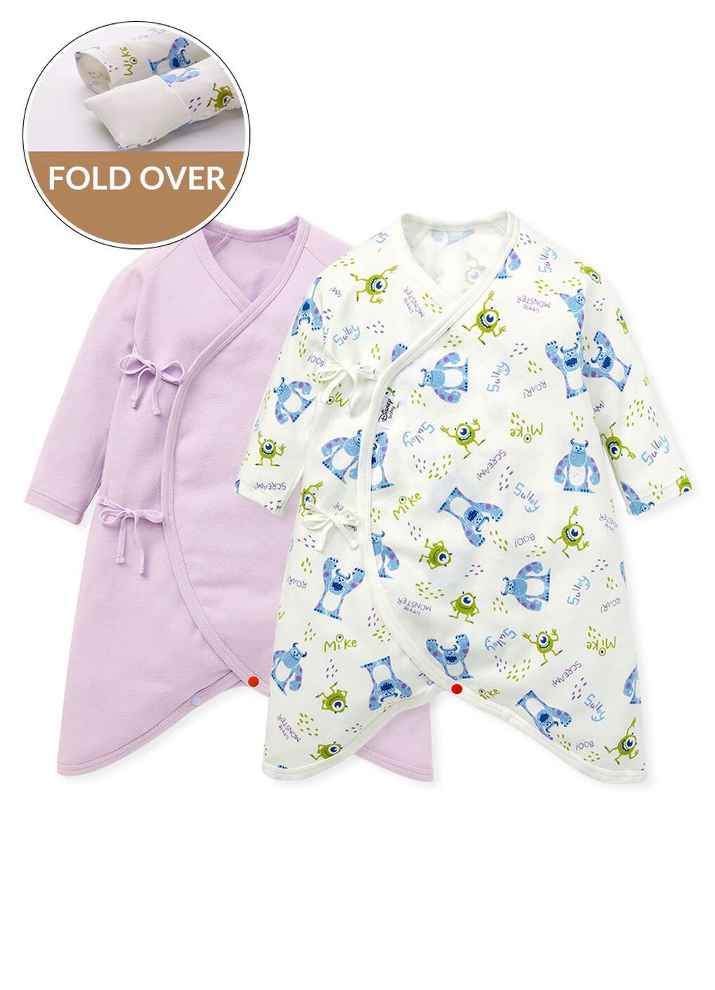 Disney Monsters University Newborn Cotton L/S Romper 2 Pcs Pack, , hi-res image number 0