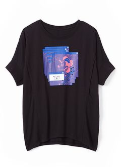 Disney Lag Minnie Maternity & Nursing Top, Black, hi-res