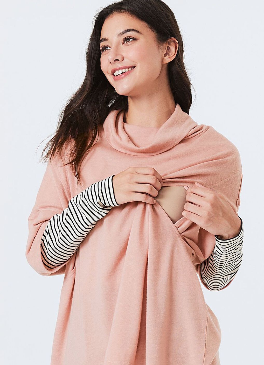 2 in 1 Maternity & Nursing Loose Top, , hi-res image number 1